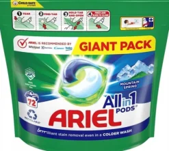 Ariel All-in-1 Tvättkapslar Mountain Spring 72 stycken
