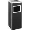 Askfat/soptunna 36 L stål svart