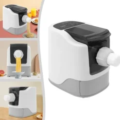 Automatisk Nudel- och Pastamaskin - Bordsmodell - 14 Formar - 5 Min Snabb Knådning - 260 W 220 V - Helkopparmotor - 304 Rostfritt Stål - Svart