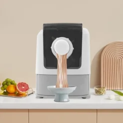 Automatisk Nudel- och Pastamaskin - Bordsmodell - 14 Formar - 5 Min Snabb Knådning - 260 W 220 V - Helkopparmotor - 304 Rostfritt Stål - Svart