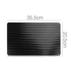 Avfrostningsplatta - ONEVER - 35.5x20.5cm - Aluminium - Svart - Snabb avfrostning