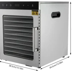 Avfuktare, 10 Brickor, Justerbar Temperatur,Silver