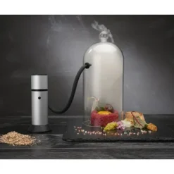 Avlång glaskupol för att röka mat på en tallrik med håldiameter. 130 mm - Hendi 199657