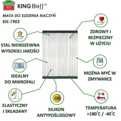 Avlopp, stålgaller för diskho 45x32cm KINGHOFF KH-1903
