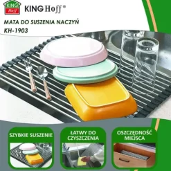 Avlopp, stålgaller för diskho 45x32cm KINGHOFF KH-1903