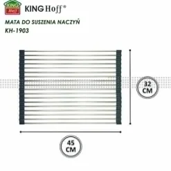 Avlopp, stålgaller för diskho 45x32cm KINGHOFF KH-1903