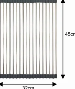 Avlopp, stålgaller för diskho 45x32cm KINGHOFF KH-1903