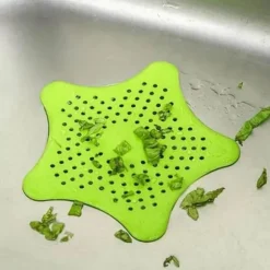 Avloppsfilter - Sjöstjärna - Silikon - 15 cm x 14 cm - Grön