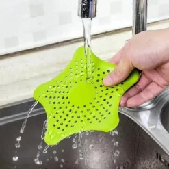 Avloppsfilter - Sjöstjärna - Silikon - 15 cm x 14 cm - Grön