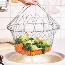 Avloppskorg - TD® - Fällbar - Rostfritt stål - 23 cm x 12 cm x 16 cm - Allmän användning