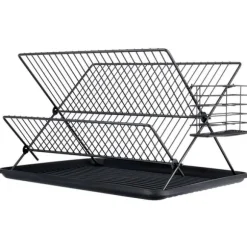 Avloppskärl för tallrikar, bestick, tallrikar, tvåplan, tvåplan, stående