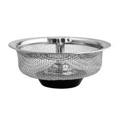 Avloppssil diskbänkssil med plugg med handtag rostfritt stål Silver 1-pack