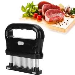Avtagbar Köttmörningsverktyg med 48 Nålar Kötthammare för Kyckling Fläsk Biff Nötkött