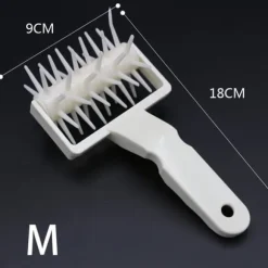 Bakverk Pizza Plast Deg Nål Hjul Kavla Bröd Hålslagare DIY Bakverktyg