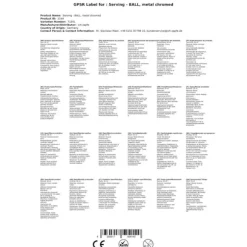 BALL scoop kromad metall, Serveringskvantitet:20 ml