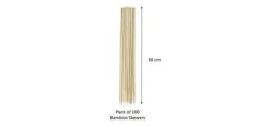 Bamboo Skewers Beige 30cm Ideal For BBQ by Chef Aid