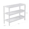 Bambu - skonställ - med 3 nivåer - vit - 70 x 55 x 26 cm
