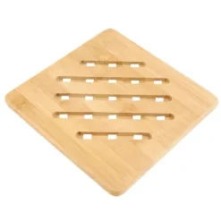 Bambu Koppgryta Diskunderlägg Hållare Värmebeständig Bordsmatta Bordsunderlägg S