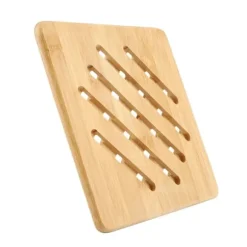 Bambu Koppgryta Diskunderlägg Hållare Värmebeständig Bordsmatta Bordsunderlägg S