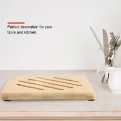 Bambu Koppgryta Diskunderlägg Hållare Värmebeständig Bordsmatta Bordsunderlägg S