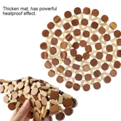 Bambu värmebeständig bordsmatta bordsunderlägg (stor)