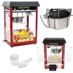 Bar popcornmaskin med svart tak
