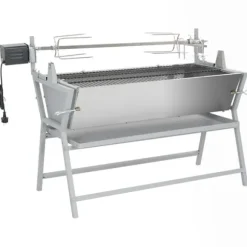 BBQ i järn och rostfritt stål med grillspätt - Grillugnar & ugnar med roterande stekspett