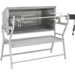 BBQ i järn och rostfritt stål med grillspätt - Grillugnar & ugnar med roterande stekspett