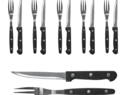 BBQ Steak hamburgare bestick knivar gafflar 12 delar universal
