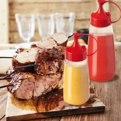 Behållare såsflaska dispenser för såser och frosting 340 ml