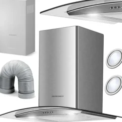 Berdsen BT-202 60 cm spiskåpa med skorsten