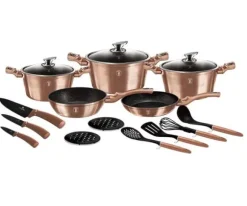 BERLINGER HAUS BH-6161 ROSEGULD GRANIT KRUKTOR SET, 17 DEL