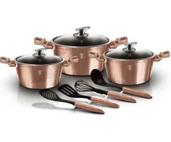 BERLINGER HAUS BH-6161 ROSEGULD GRANIT KRUKTOR SET, 17 DEL