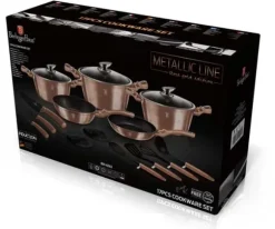 BERLINGER HAUS BH-6161 ROSEGULD GRANIT KRUKTOR SET, 17 DEL