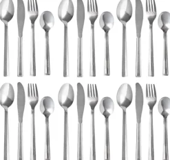 Bestick Set 24 Delar För 6 Personer . Rostfritt