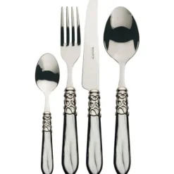 Bestickset - Casa Bugatti - Melodia - 24 delar - Rostfritt stål - Grå pärlemor