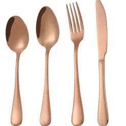 Bestickset i Rostfritt Stål, 4 delar - Rosé