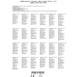 BILLY - plasthäll för 0,5 - 1,5 l. Flaskor - silver - med 5 lameller