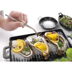 Böjd pincett för dekoration av matsvarvning 160 mm Hendi 680070