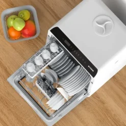 BlitzHome APP Mini Bordsdiskmaskin Diskmaskin Dubbel vatteninloppsdiskmaskin