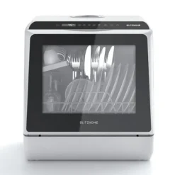 BlitzHome APP Mini Bordsdiskmaskin Diskmaskin Dubbel vatteninloppsdiskmaskin