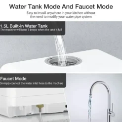 BlitzHome APP Mini Bordsdiskmaskin Diskmaskin Dubbel vatteninloppsdiskmaskin