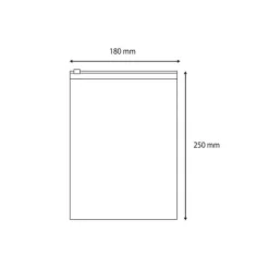 Blixtlåspåsar utan etikettremsor (L x B) 250 mm x 180 mm Transparent Polyeten 100 st