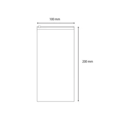 Blixtlåspåsar utan etikettremsor (L x B) 200 mm x 100 mm Transparent Polyeten 100 st