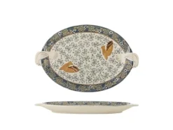 BLOOMINGVILLE Hezha serveringsbricka, blå, stengods