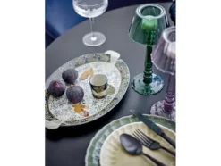 BLOOMINGVILLE Hezha serveringsbricka, blå, stengods