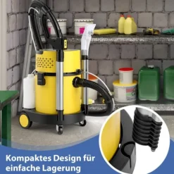Blöt- och torrsug, 44,5x35x50 cm, Gul och Svart