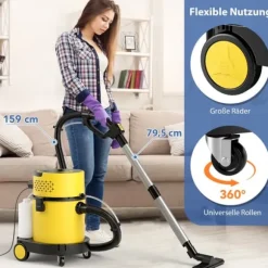 Blöt- och torrsug, 44,5x35x50 cm, Gul och Svart