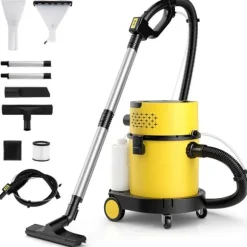 Blöt- och torrsug, 44,5x35x50 cm, Gul och Svart