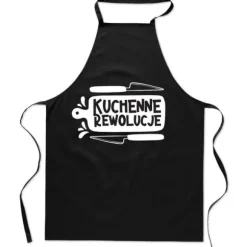 Bomullsförkläde med tryck Kitchen Revolutions kökskniv herr dam